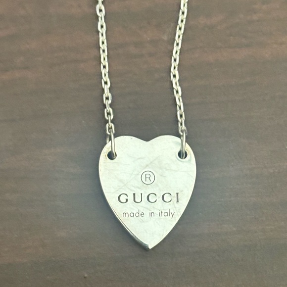 Gucci Heart Necklace 925 Sterling Silver - Picture 2 of 5